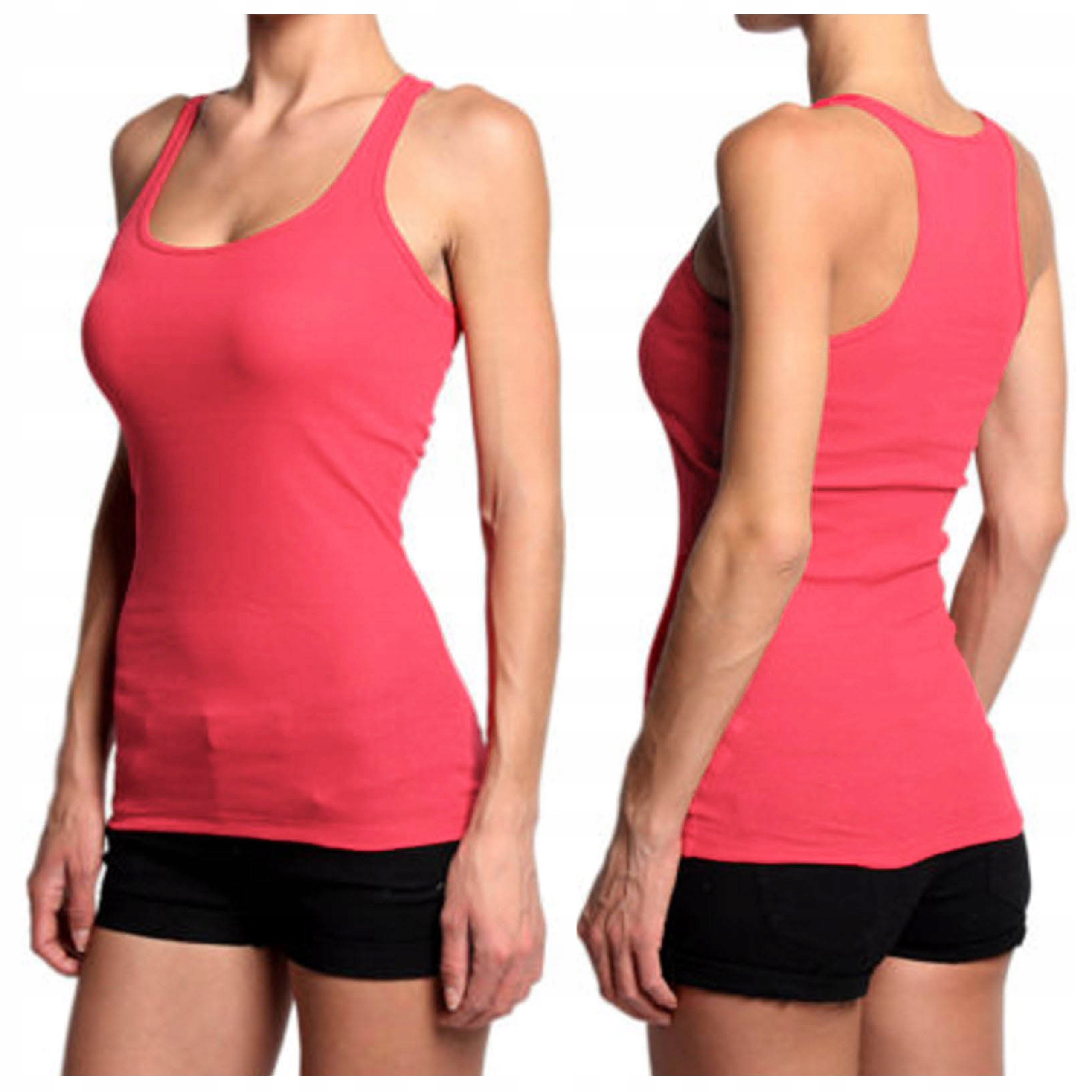 

Bawełniana koszulka Bokserka bluzka Top jednolita