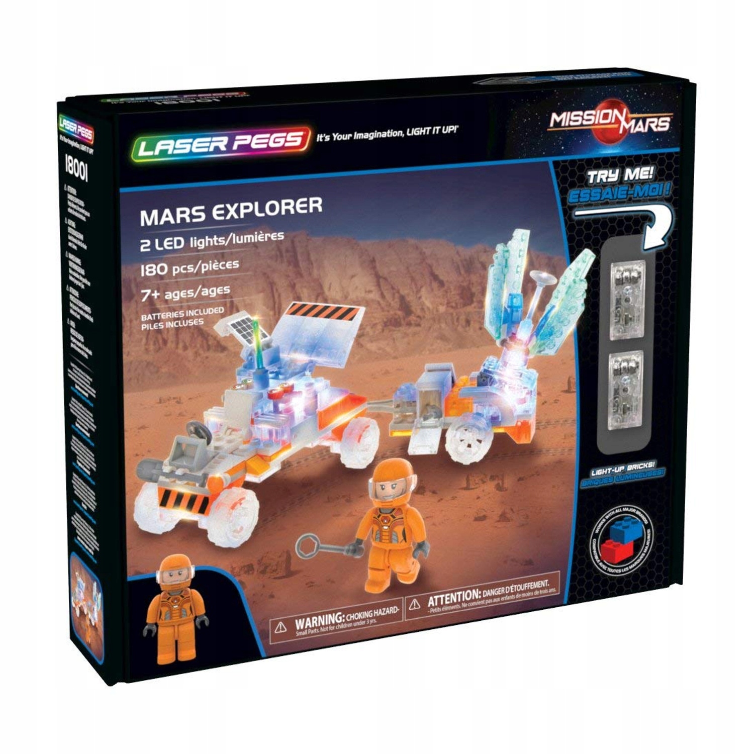 

Laser Pegs Świecące Klocki Led Mars Explorer Łazik