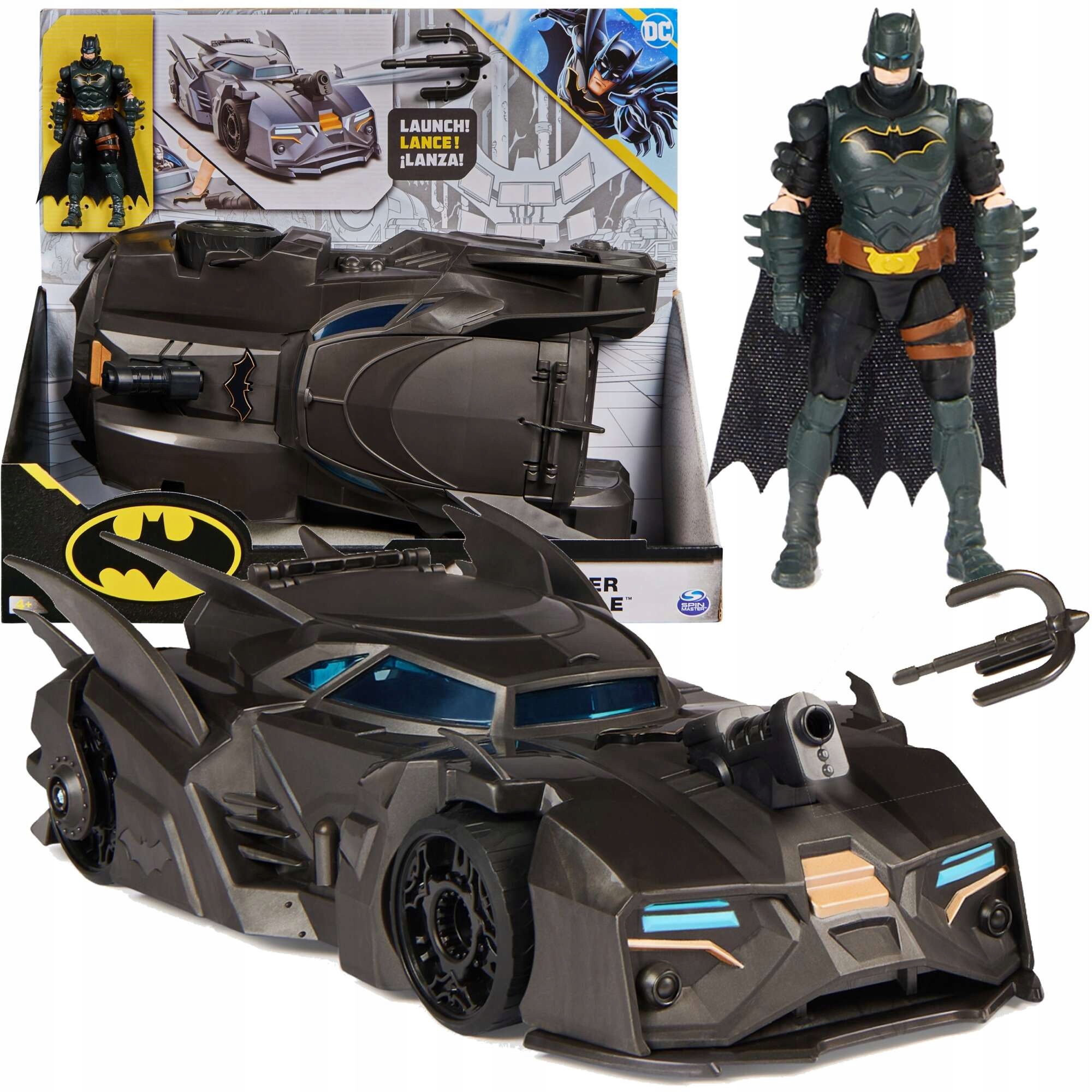 DC Comics Figurka Batman Zestaw Lala 10 CM Batmobile Akcesoria 4+