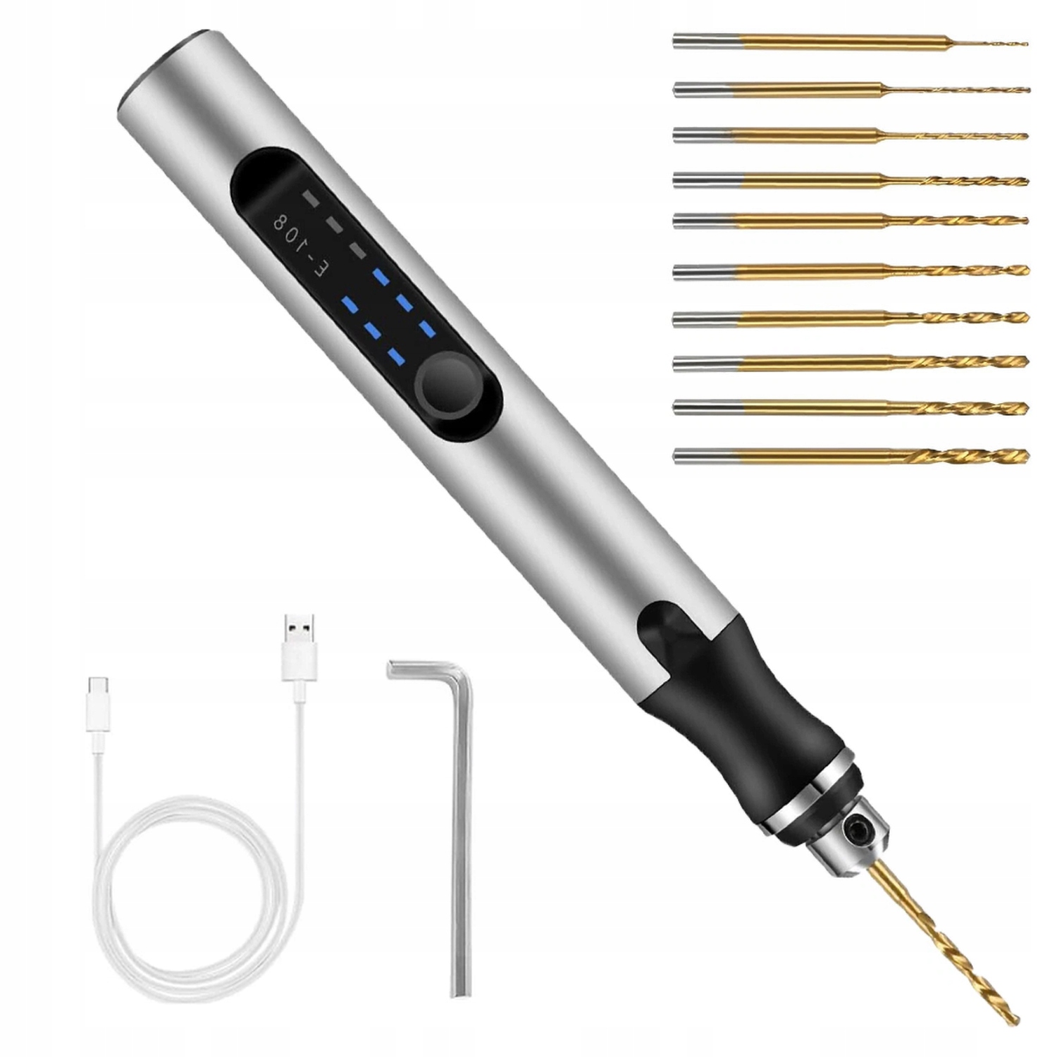 РУЧНАЯ ЭЛЕКТРИЧЕСКАЯ МИНИ-ДРЕЛЬ 3 СКОРОСТИ 10 СВЕРЛ