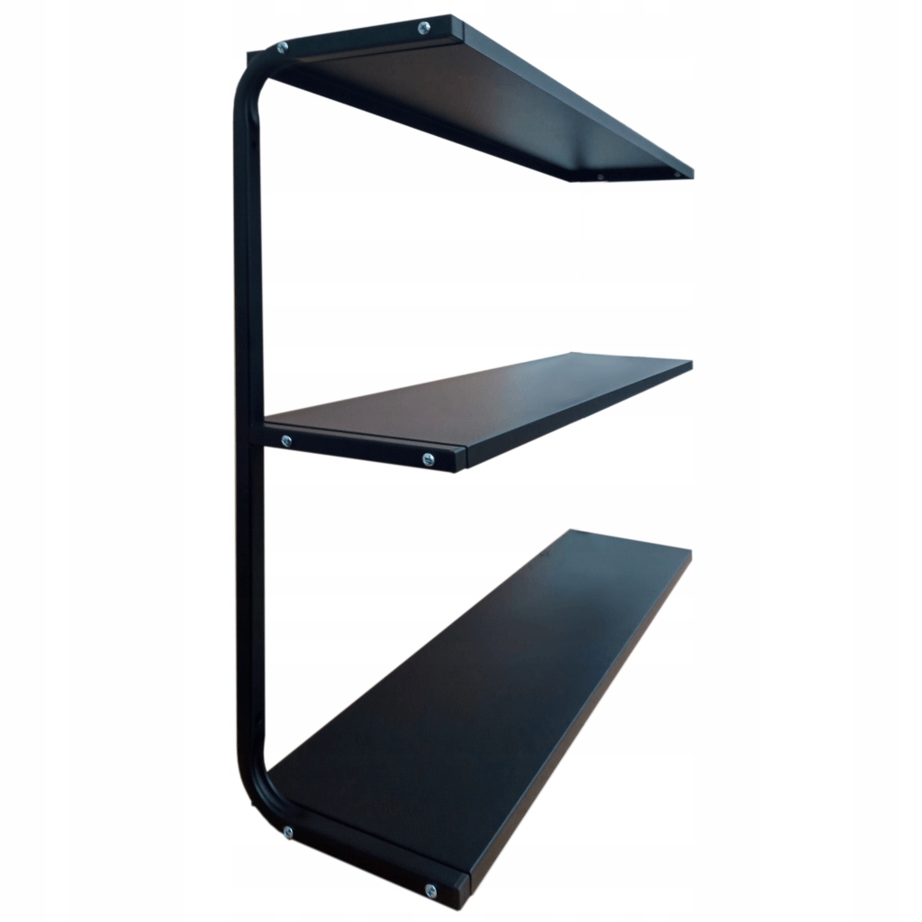 Nástěnná police kovová 93 cm přídavná PG3CD trojitá dílna loft garáž