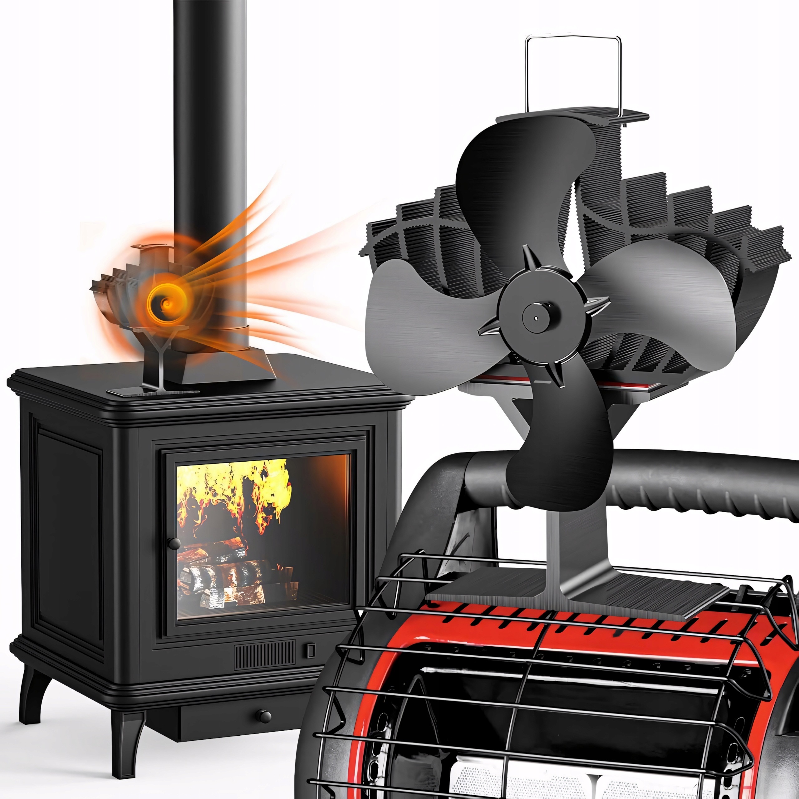 Krbový ventilátor poháněný teplem termoelektrický tichý větrák