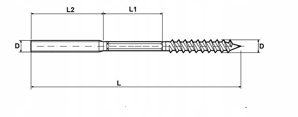SZPILKA ŚRUBA DWUGWINTOWA 10X80 torx 100szt Kod producenta ŚD1080