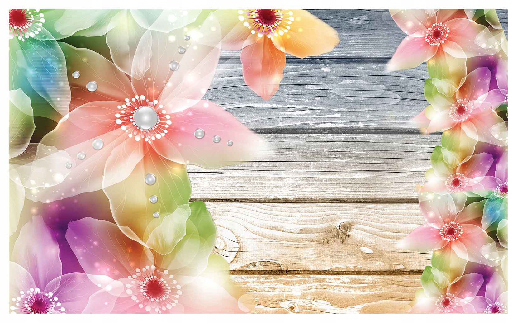 Vliesová fototapeta Fantázia kvetov Pastelový sen 416x290 lepidlo