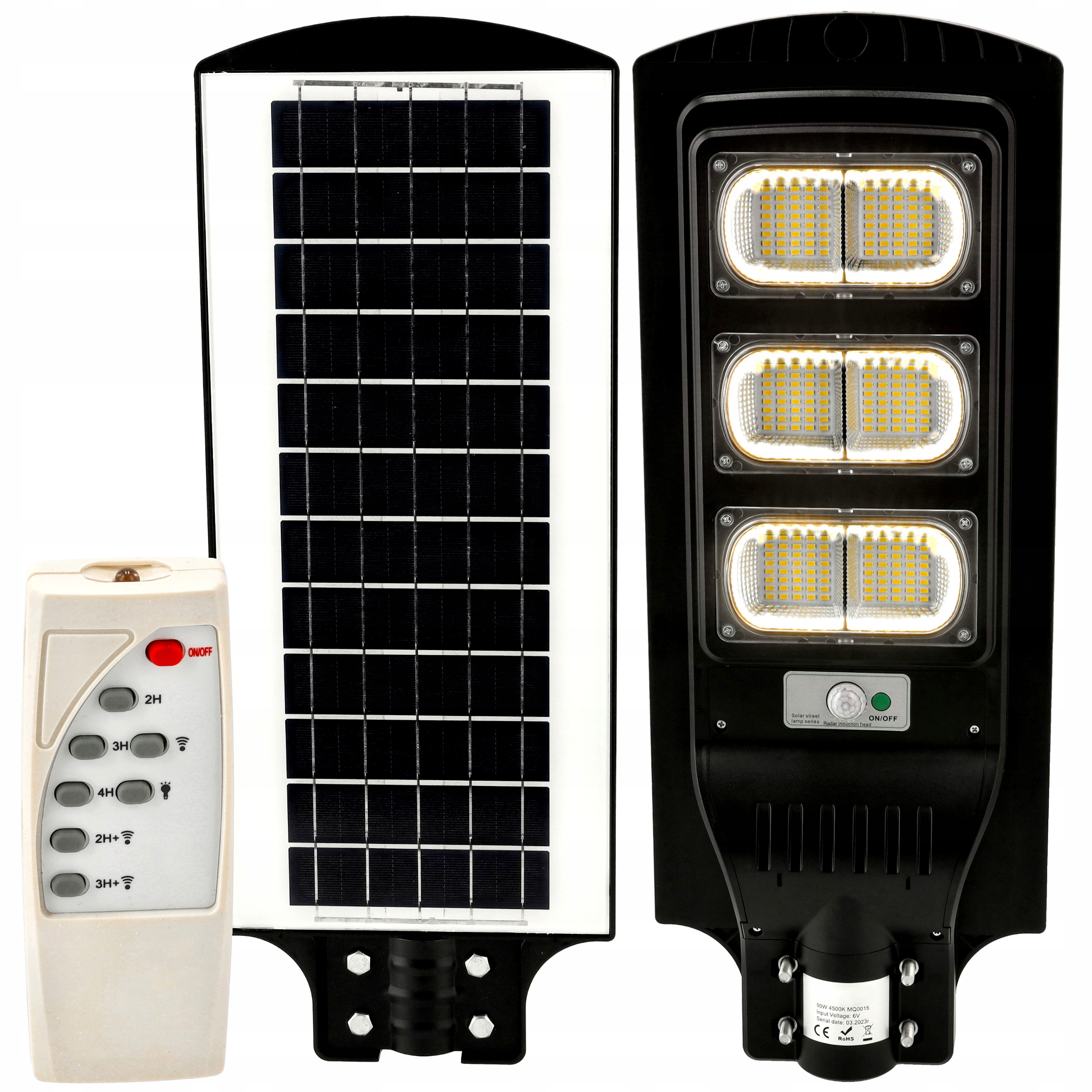 Výkonná Solární Lampa 90W Pouliční Lampa