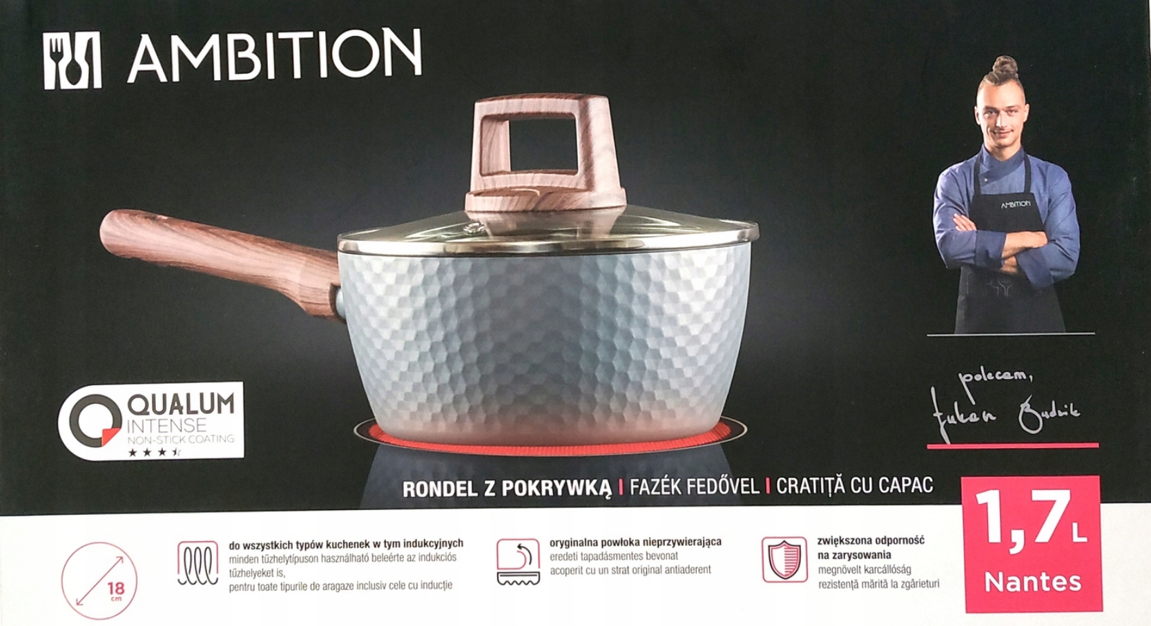 

Rondel Ambition Nantes 1,7L Z Pokrywą Indukcja