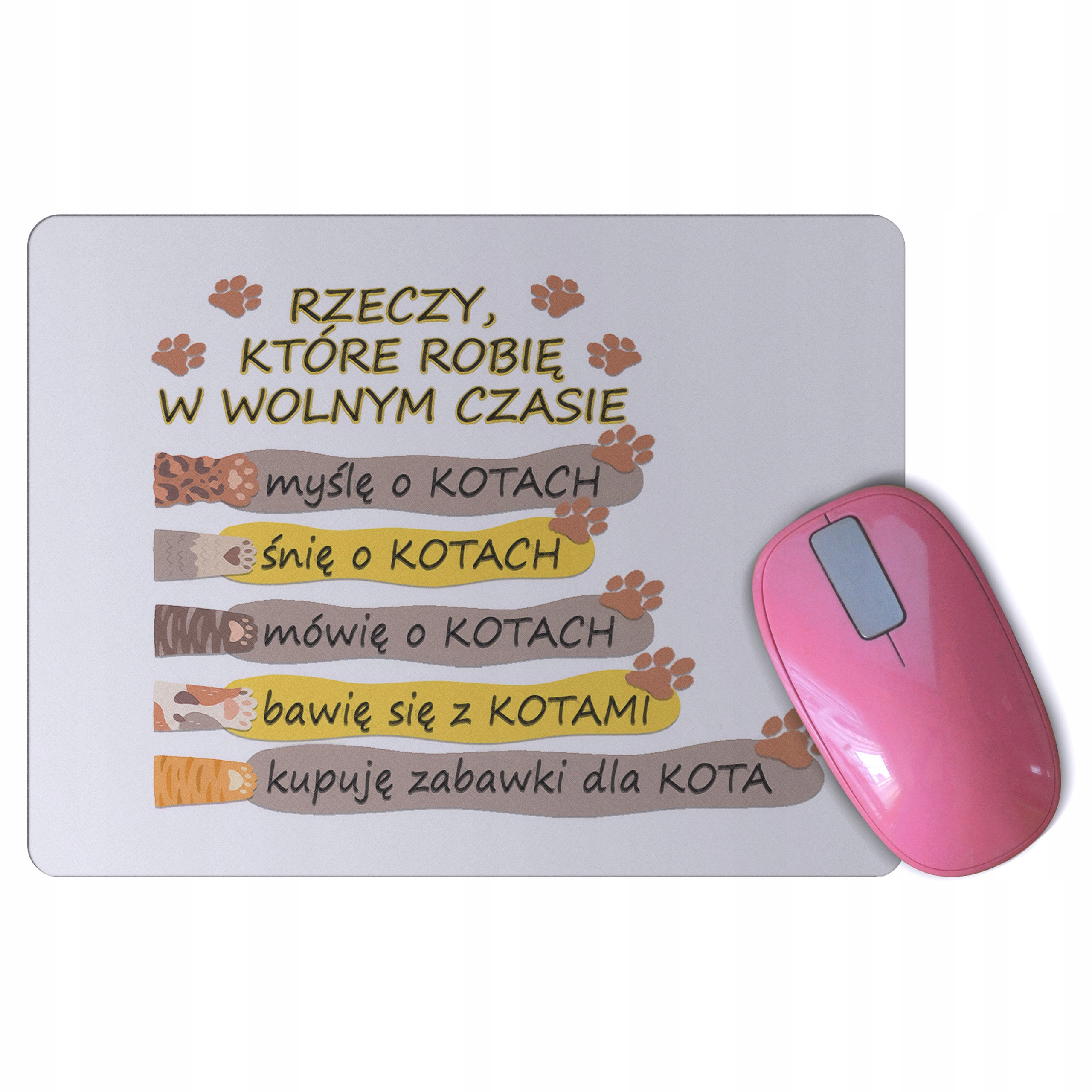 

Podkładka Pod Mysz Myszkę z kotem kotami śmieszna