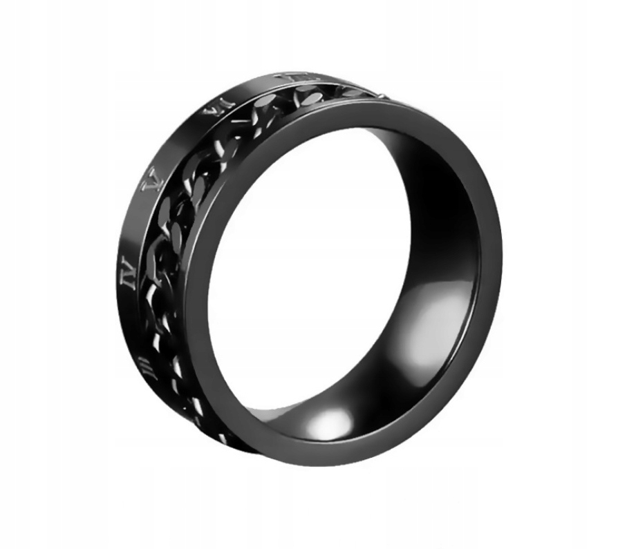 PIERŚCIEŃ SYGNET ŁAŃCUCH ROCK PUNK STAL STALOWY Marka Inna marka