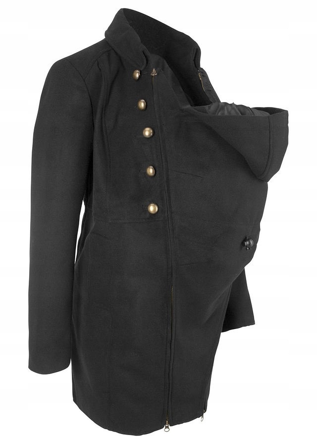 O4115 PŁASZCZ CIĄŻOWY Z WSTAWKĄ NIEMOWLĘCĄ r.38