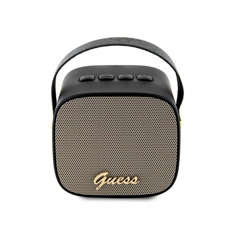 Guess Mini Bluetooth Speaker 4G Leather Script Logo with Strap Głośnik Bl