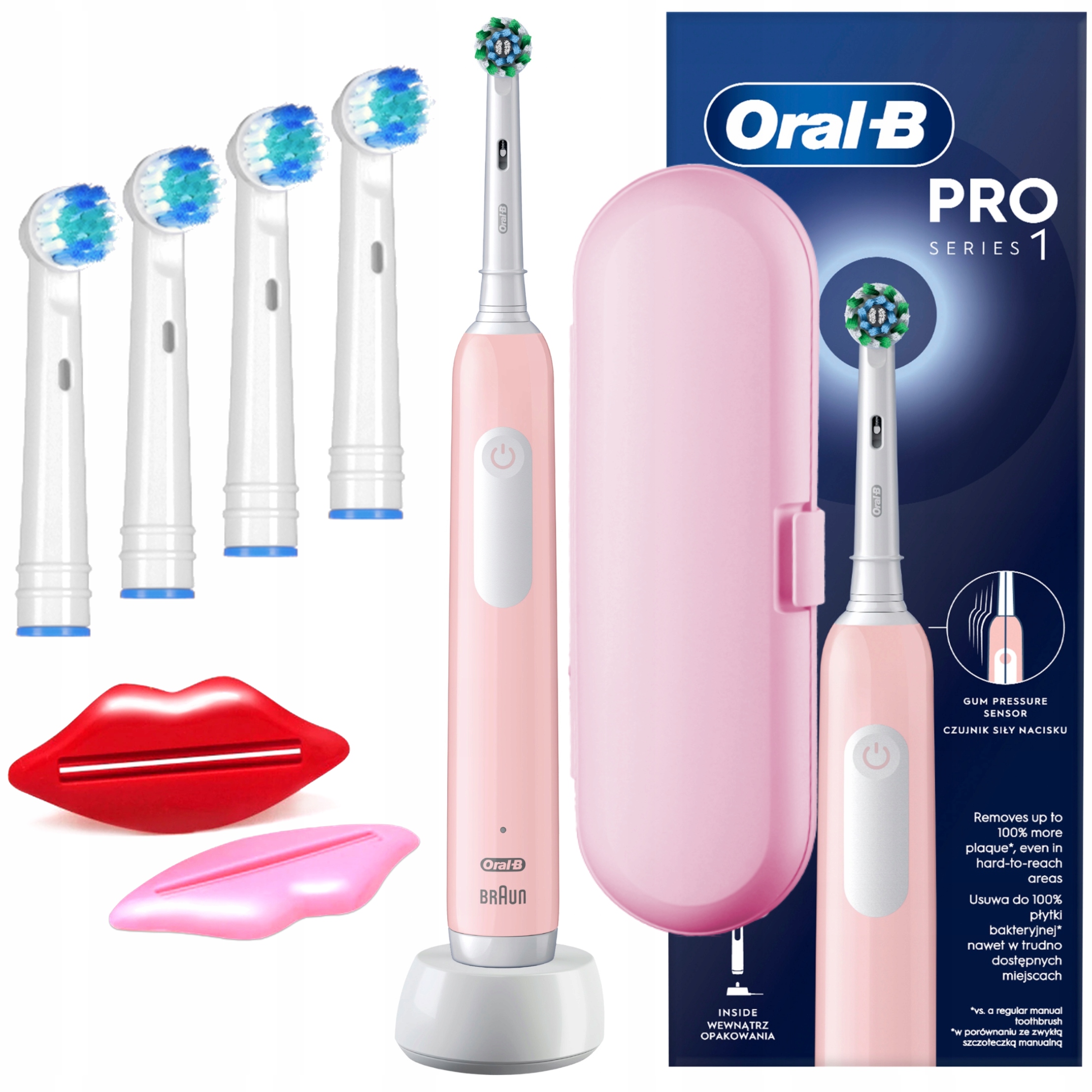 Elektrická zubná kefka Oral-B Pro  1 Pink Puzdro