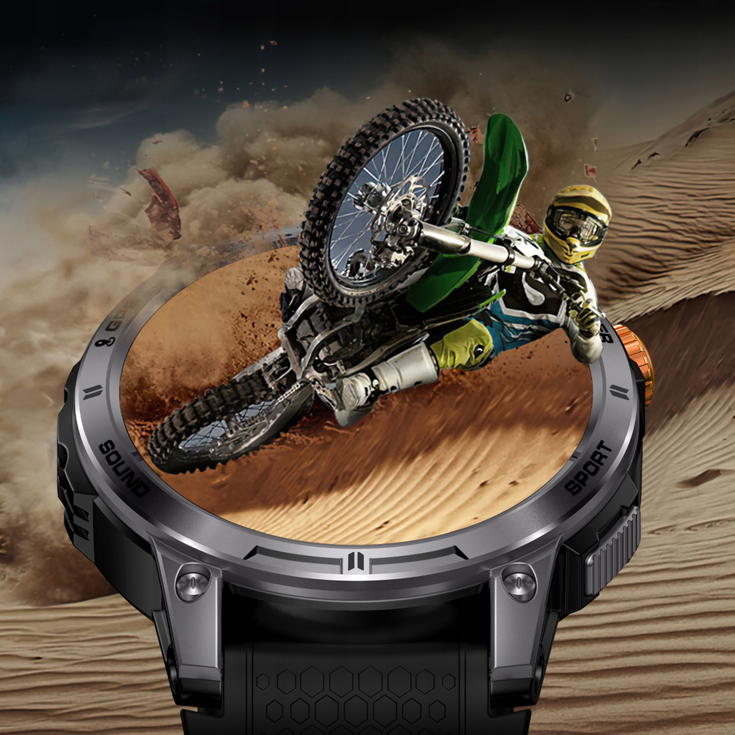 SMARTWATCH ZEGAREK MĘSKI SPORTOWY GPS WODOSZCZELNY ROZMOWY SPORT ZDROWIE Marka WonderWatch