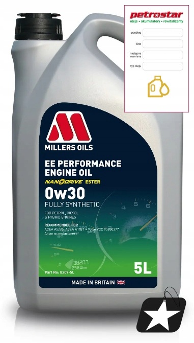 Millers Ee Performance 0W30 A5/B5 5L