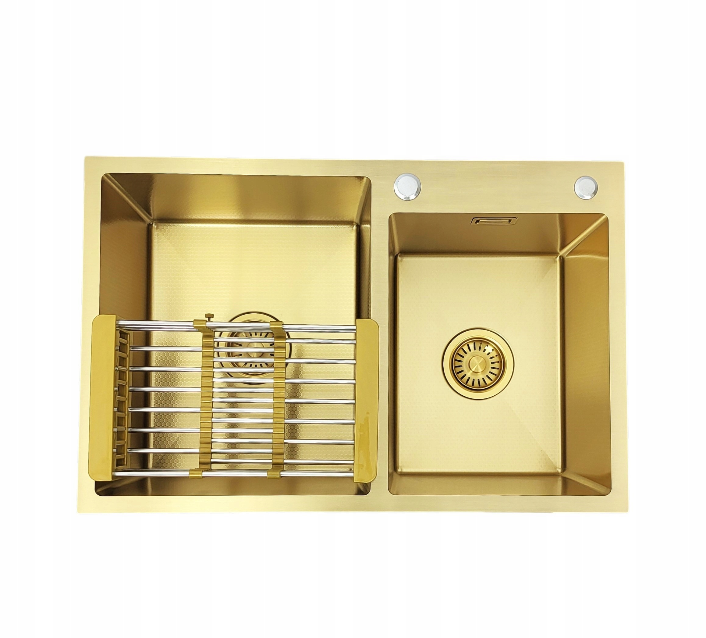 Zlewozmywak stalowy jednokomorowy 7549 Gold Koszyk