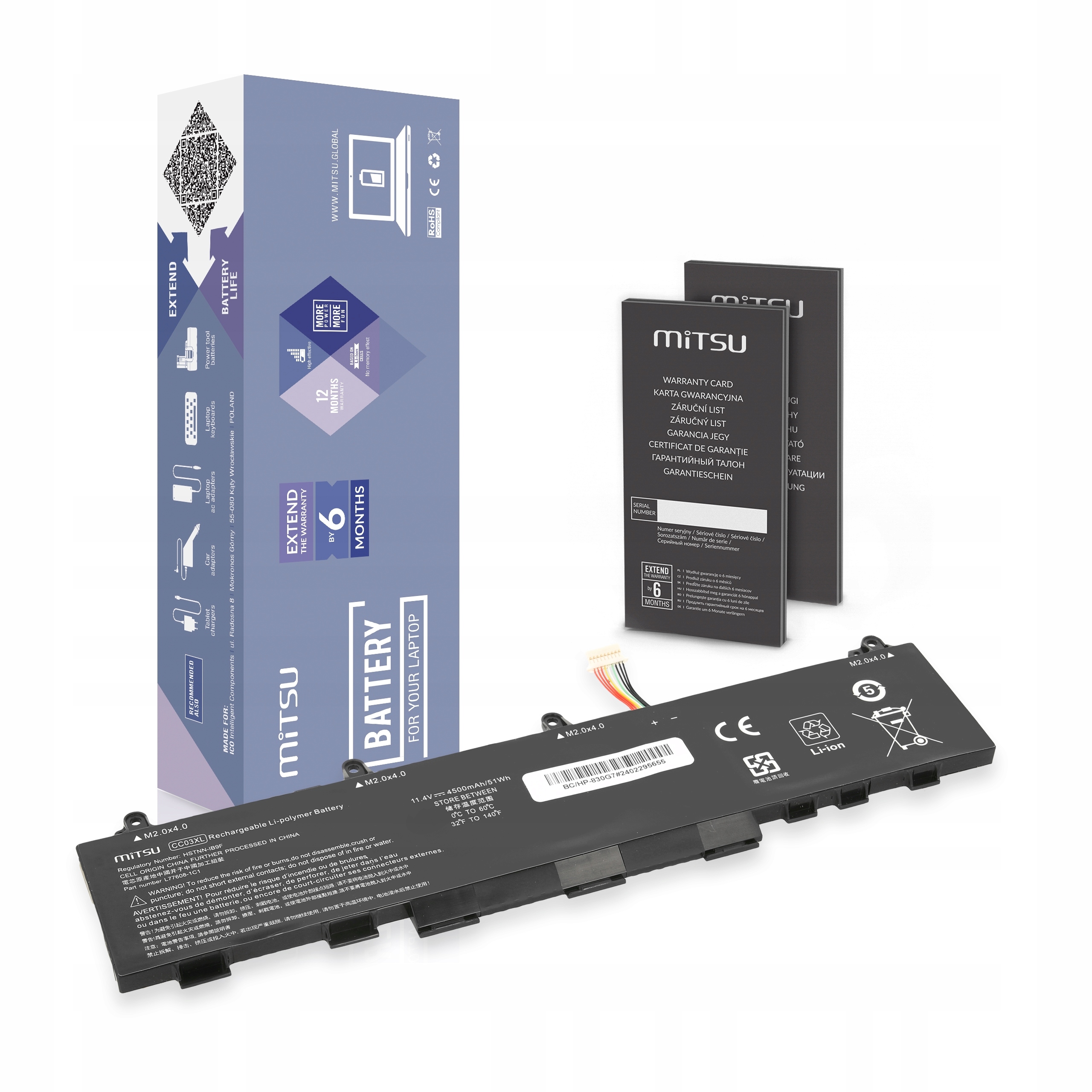 Bateria CC03XL do Hp EliteBook 830, 840 (G7, G8), ZBook Firefly 14 (G7, G8)