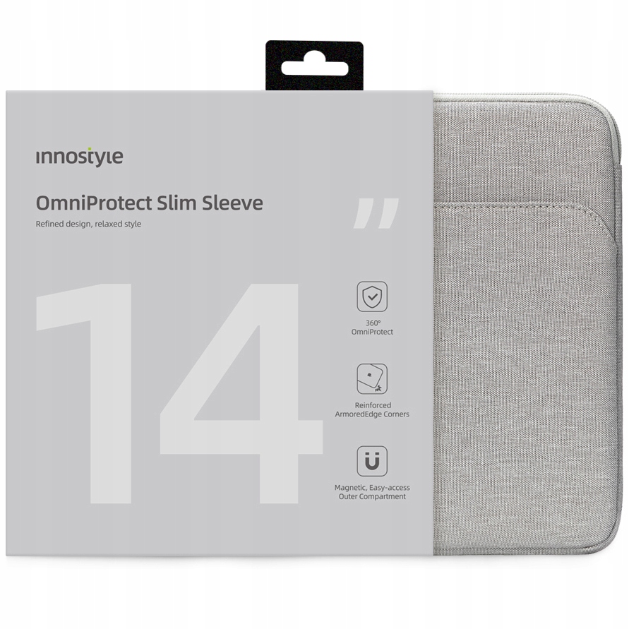 Innostyle Taška Na Notebook 13 14 Voděodolná Pouzdro Omniprotect Slim Šedá