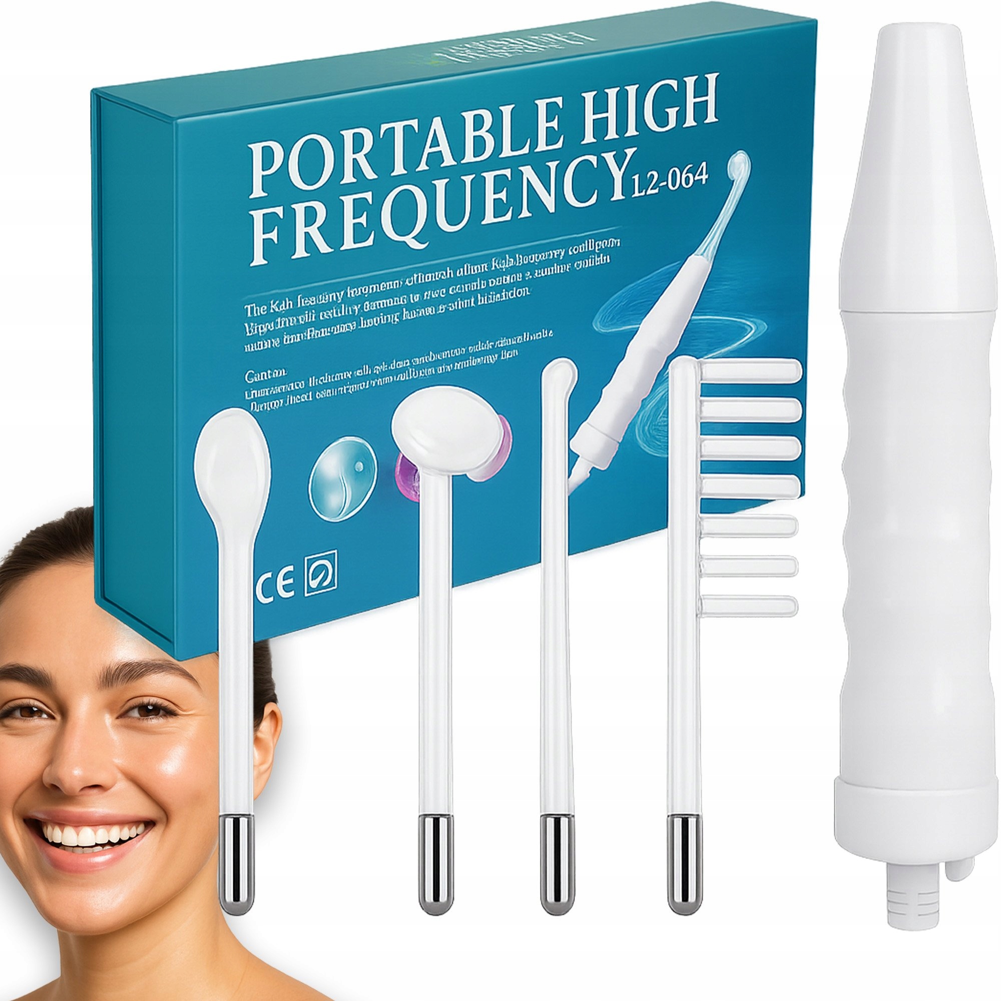 DARSONVAL DERMA WAND 4 ELEKTRODY DO TWARZY CIAŁA WŁOSÓW PIELĘGNACJA