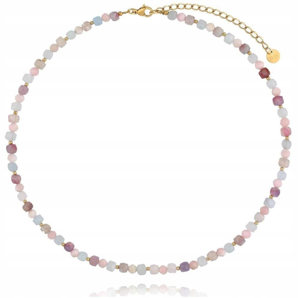 Dámský růžový náhrdelník By Dziubeka 46 cm