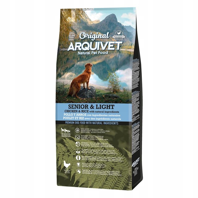 Levně Krmivo pro psa kuřecí s rýží 12 kg Arquivet Original Senior & Light