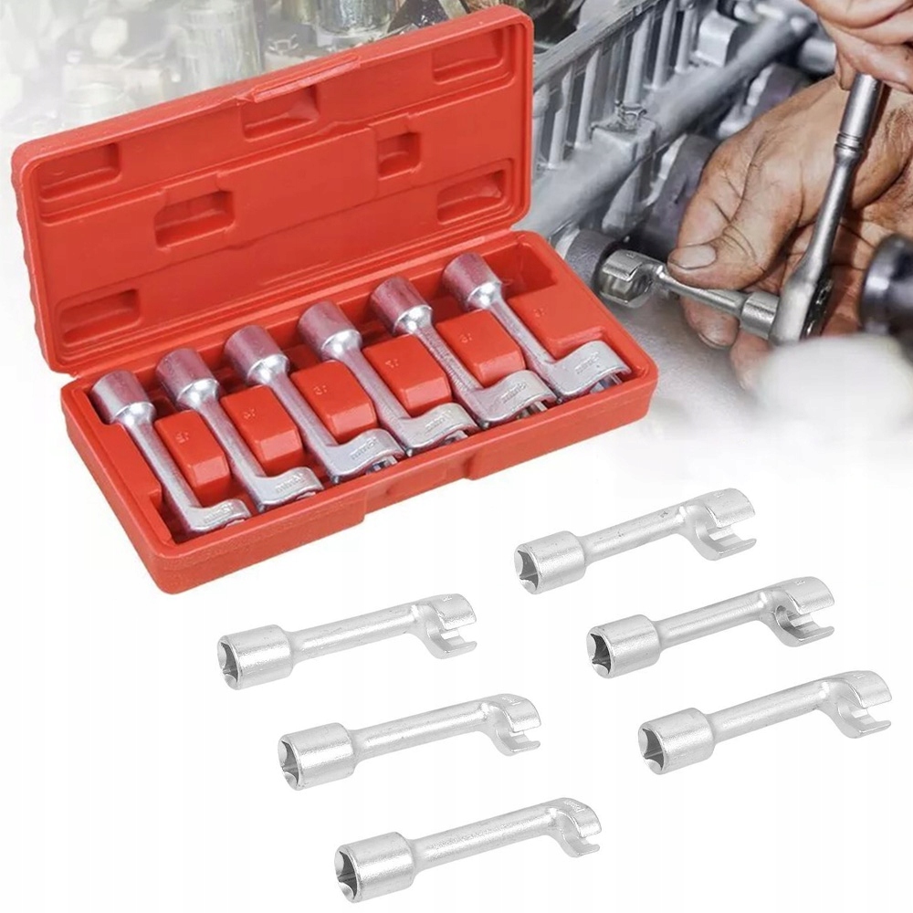 6 Ks Nástrčných Klíčů Na Potrubí Vstřikovačů 1/2" 12,5 MM