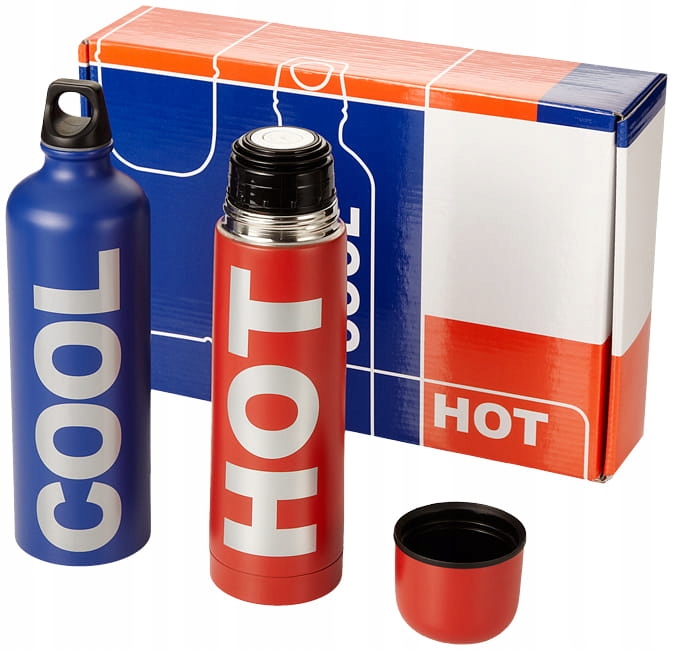 Sada termosek 500 ml Hot lahev na pití 750 ml Cool dárek