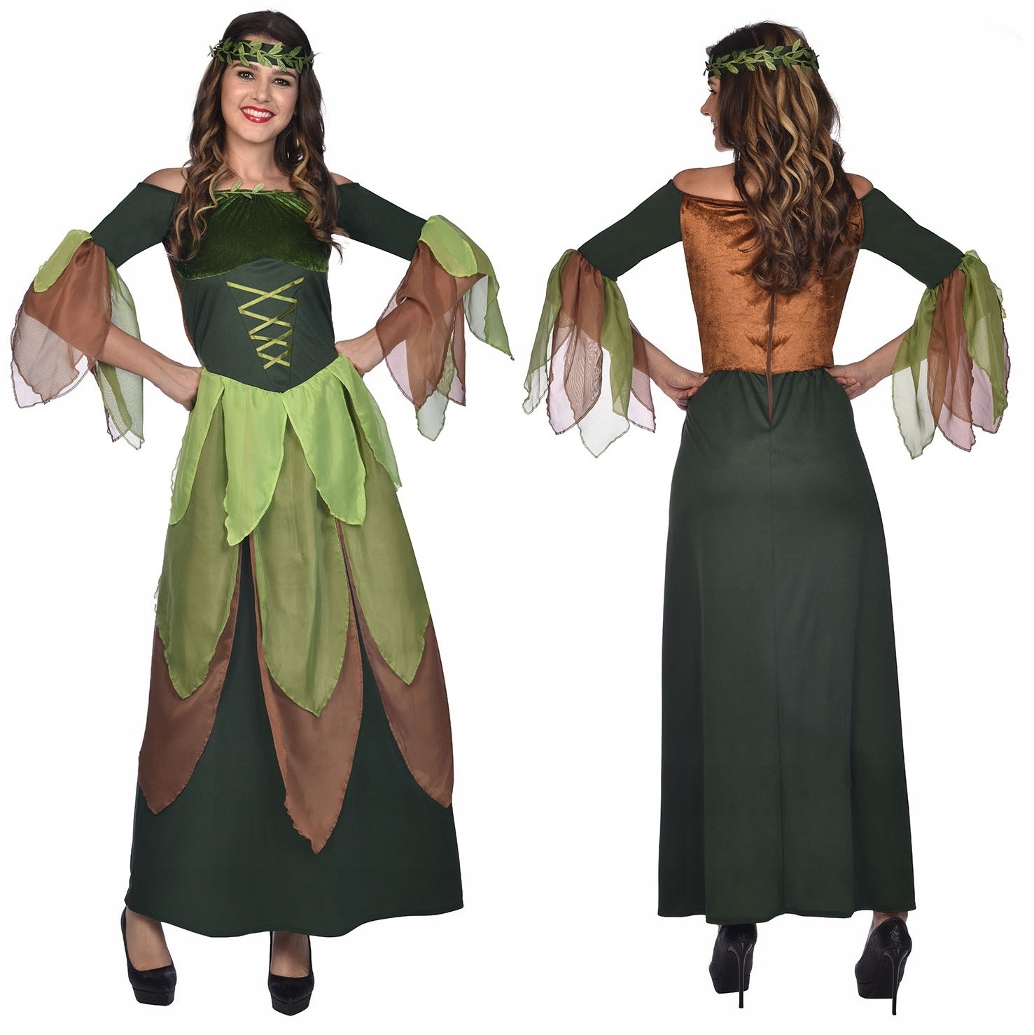 Kostým pro dospělé Lesní elf Elfka Víla Rusalka, vel M/L