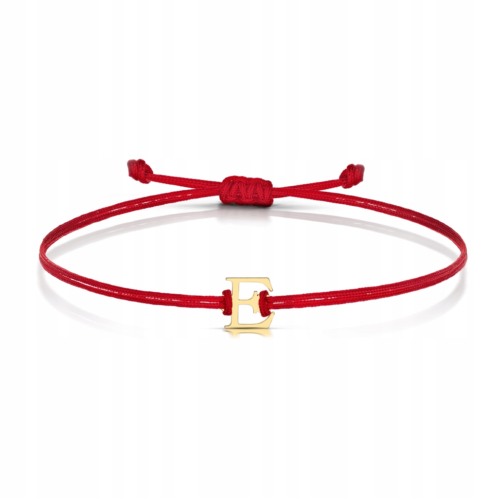 Zlatý Šňůrkový Náramek S Písmenem E 585 Gravírování