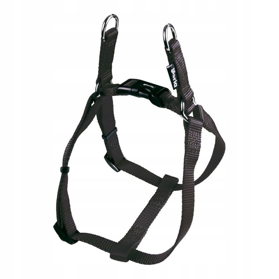 Levně Postroj pro psa Gloria Ajustable Hladký Černý M 47-71 cm
