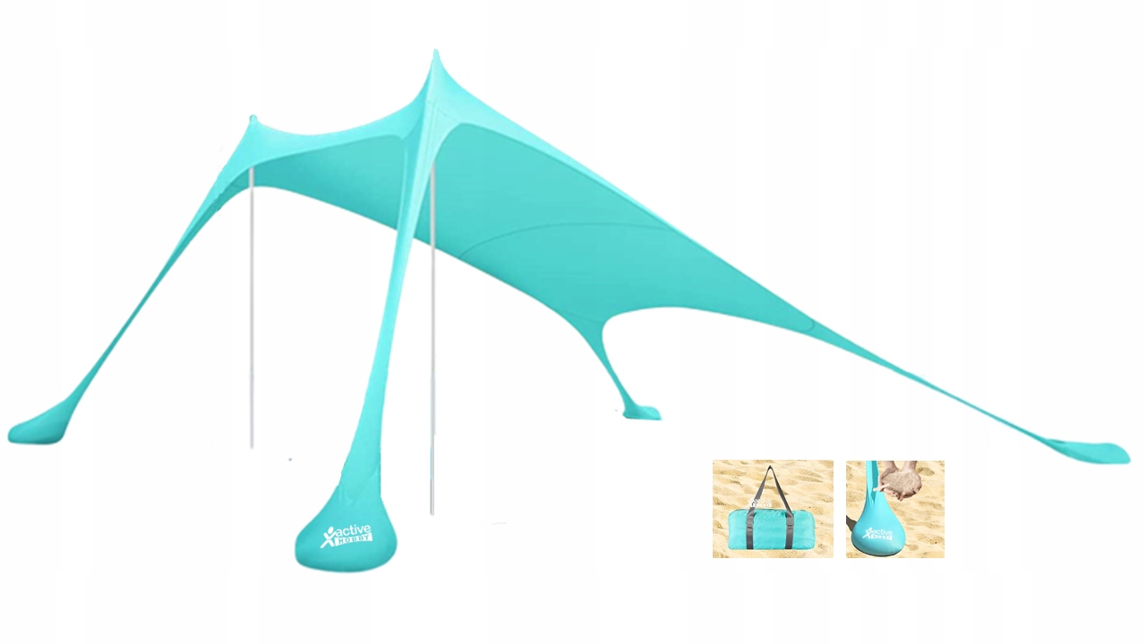 Velký plážový stan se slunečníkem XL 210 x 210 cm obal kryt