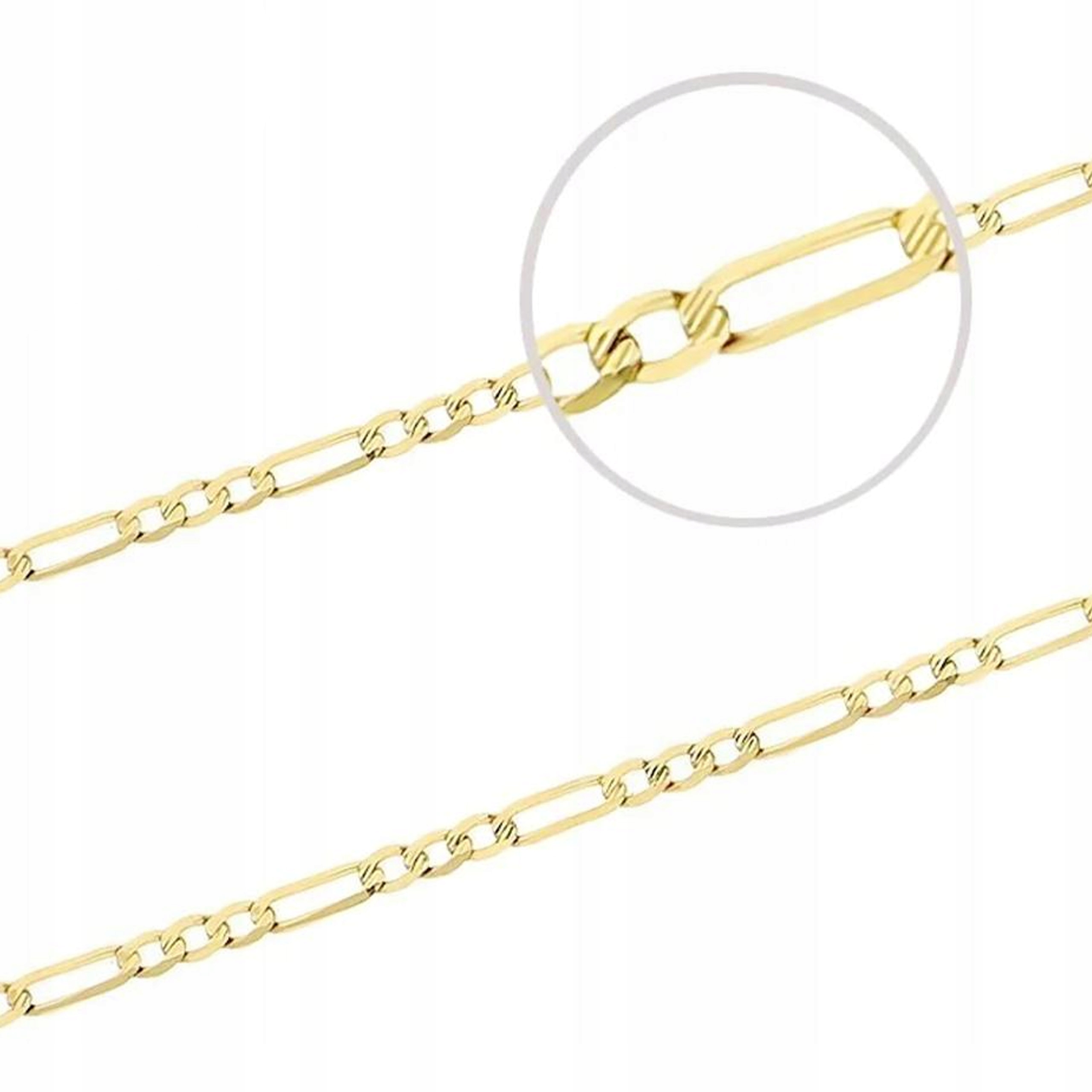 Zlatý řetízek 585 s figaro vazbou 42 cm je ideální jako dárek k svátku