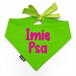 Levně Nákrčník se jménem Psa Psiakrew Green Pink S