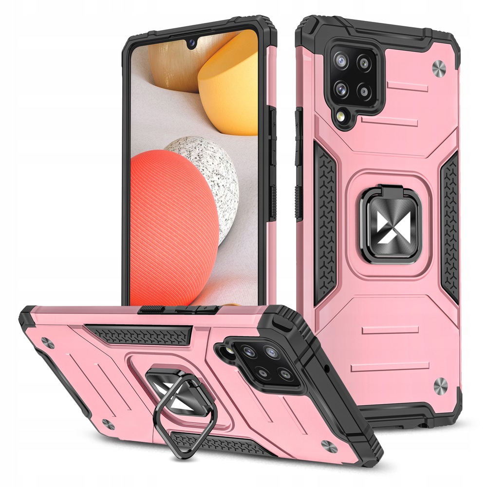 Pancerne etui pokrowiec magnetyczny uchwyt Samsung Galaxy A42 5G Ring Arm