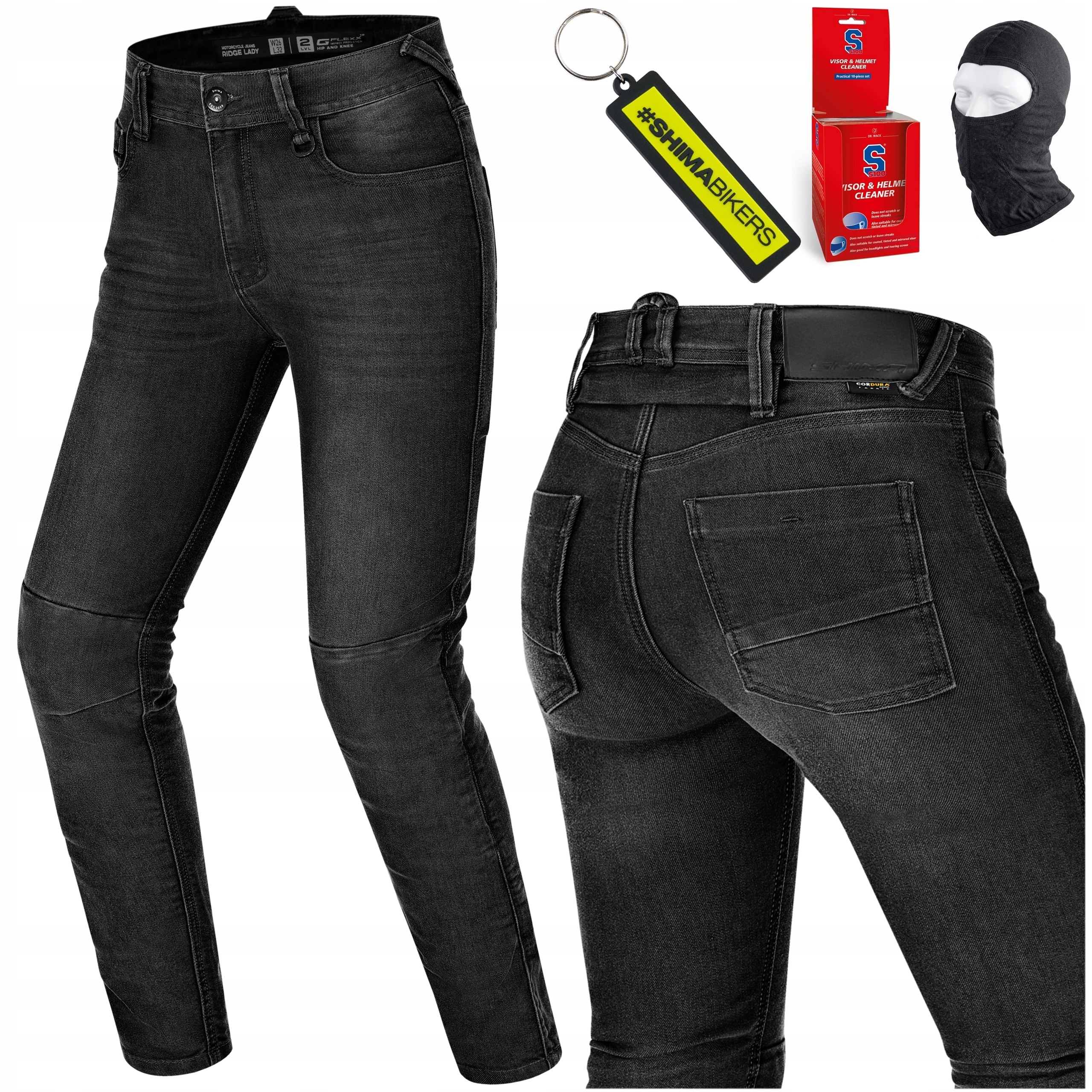 Dámske motocyklové nohavice Shima Ridge Lady čierne Aaa Cordura Darčeky