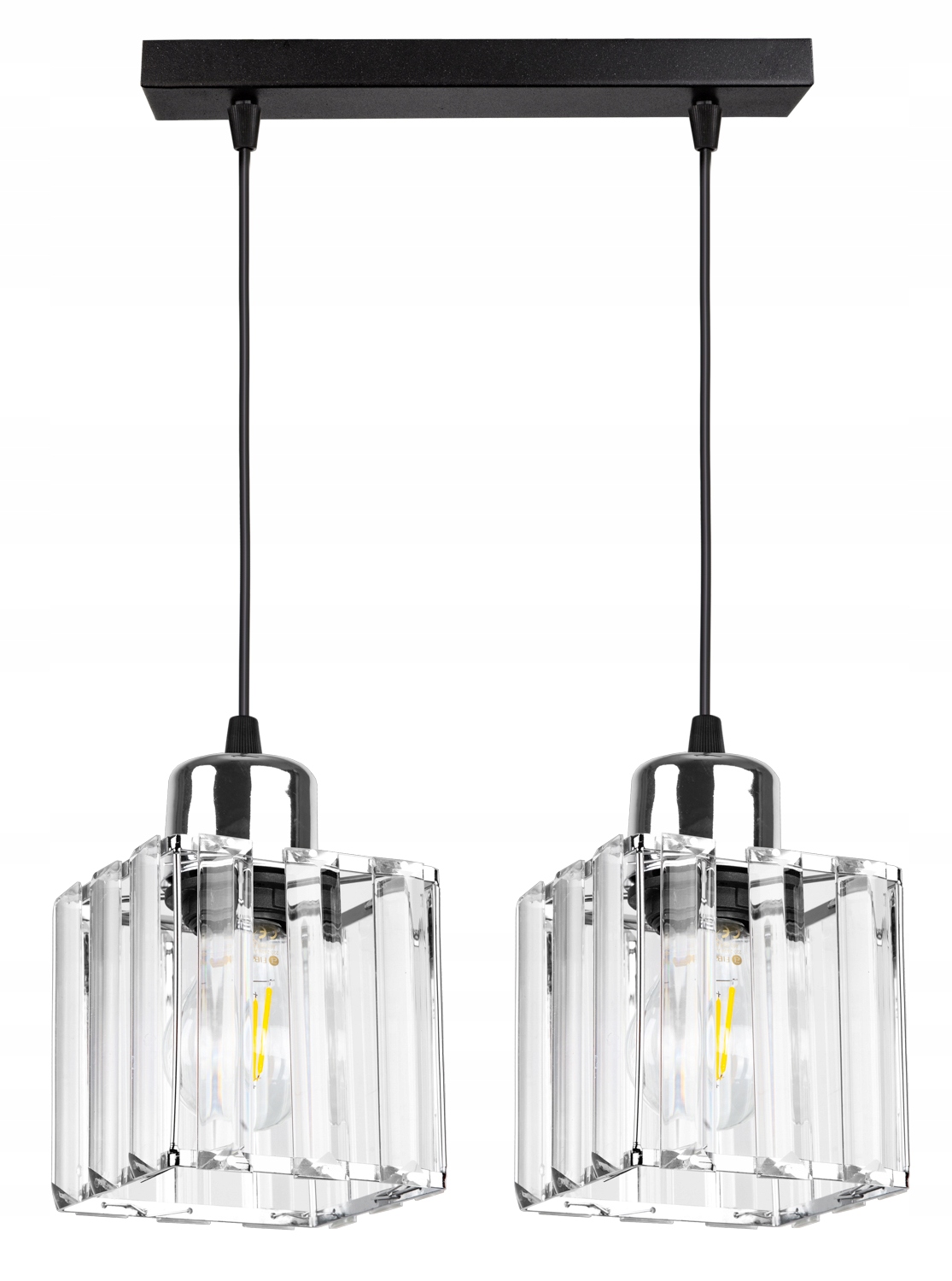 

Lampa Wisząca Sufitowa Żyrandol Szklana Kryształ