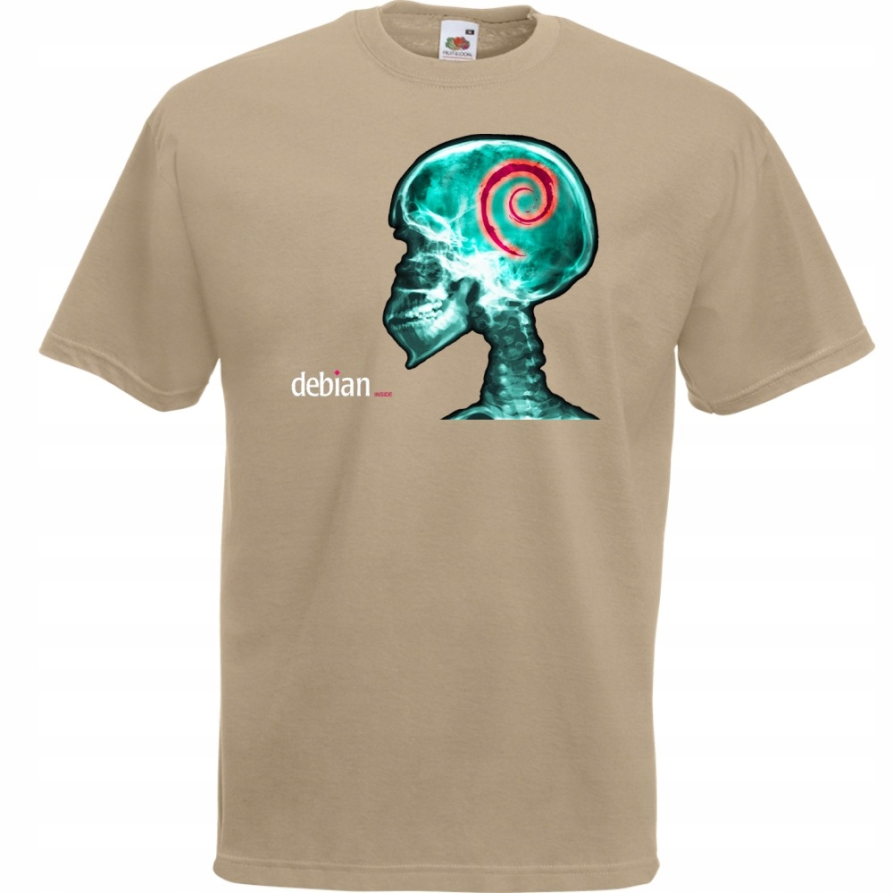 

Koszulka debian informatyk linux It XL khaki
