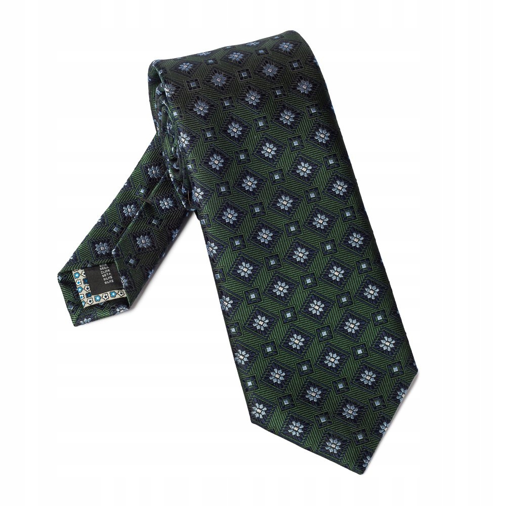 Зеленый шелковый галстук Хемли с цветами