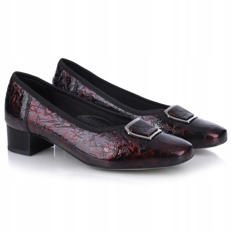 Dámské lodičky Aspena KX-2745/KW3060 L124 bordó Kůže VEL.38