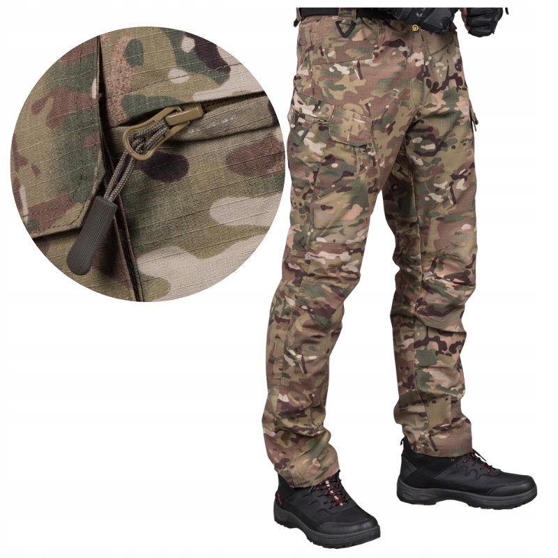 Pánské taktické pracovní kalhoty Kapsáče Vojenské Maskáčový dlouhé Survival 3XL
