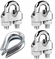 

Zestaw do zakucia liny 3mm nierdzewny AISI316