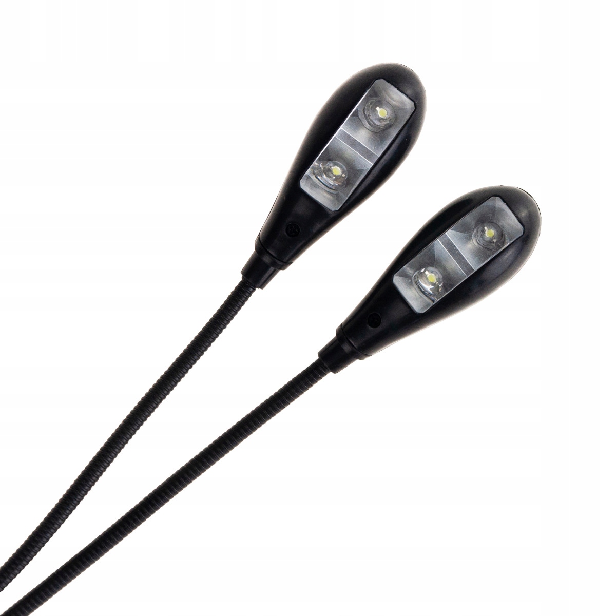 PODWÓJNA LAMPKA DIODY LED USB Z KLIPSEM DO CZYTANIA PRACY BEZPRZEWODOWA Kolor dominujący czerń