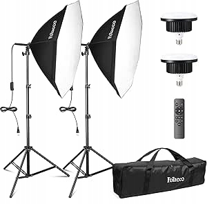 SOFTBOX 2 SZTUKI 150W 3000-6500K ZESTAW OŚWIETLENIOWY STATYW 67-200CM