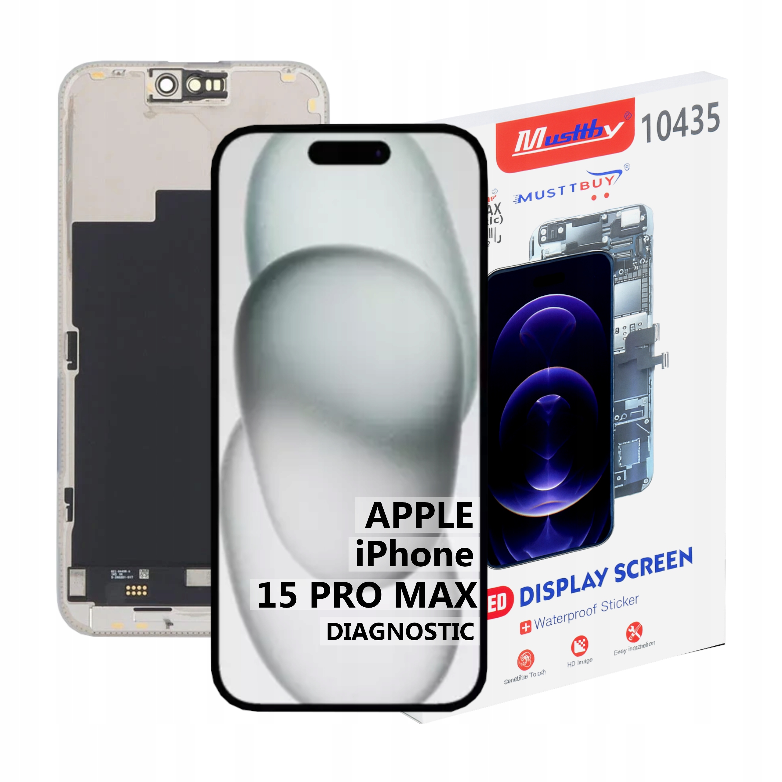 Soft Oled programovatelný LCD displej pro Apple iPhone 15 Pro Max 120 Hz