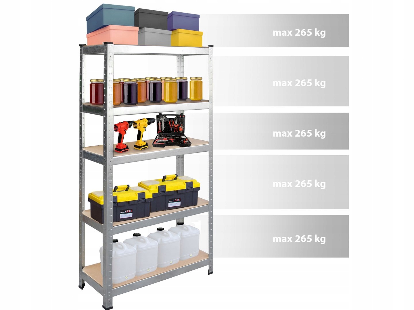 REGAŁ MAGAZYNOWY 2w1 METALOWY 180 x90x40cm HUMBERG