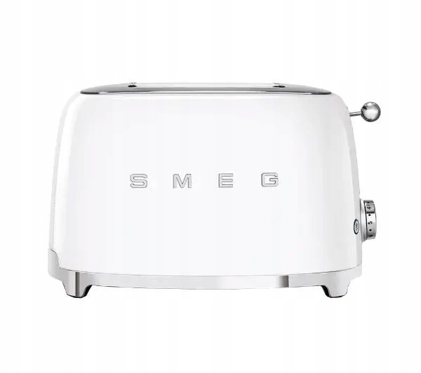 Toster dwuszczelinowy Smeg TSF01WHEU 2 Tosty Grzanki 950W Stal Biały