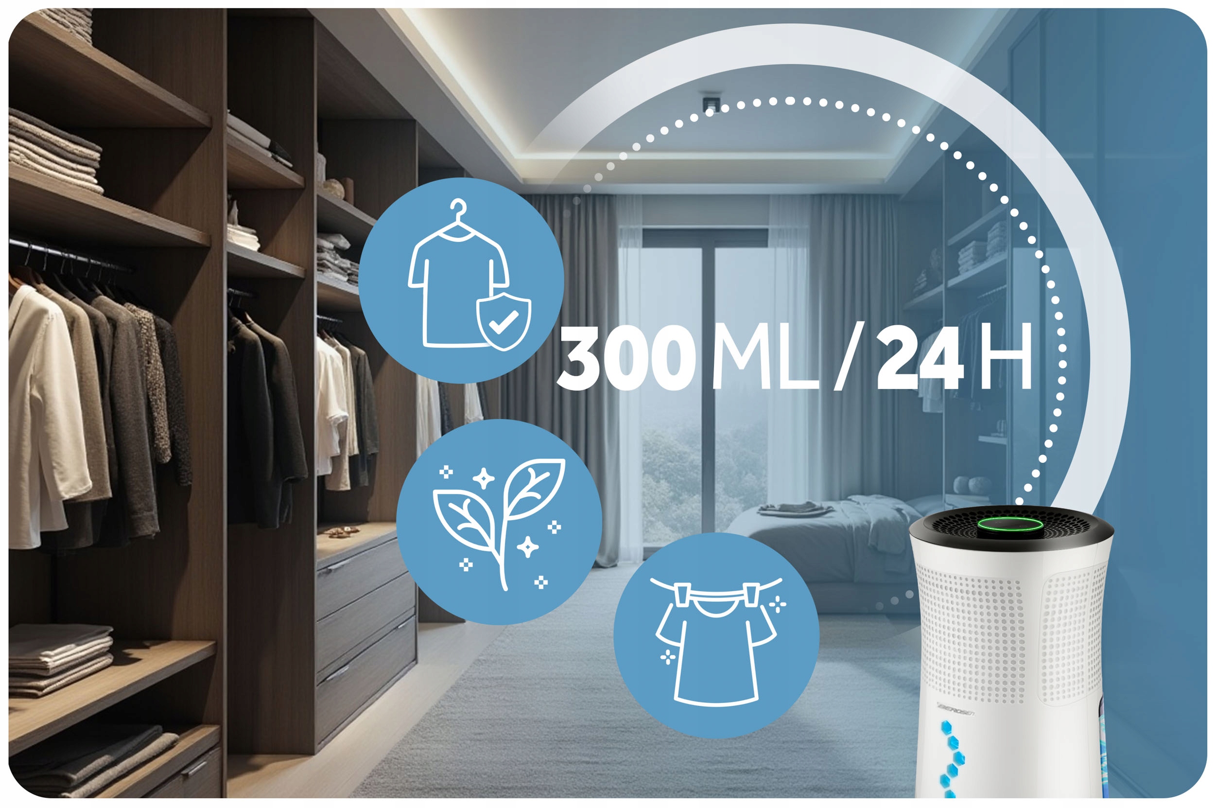 ODVLAŽIVAČ ZRAKA TIHI 34dB LED Berdsen Razina buke 34 dB