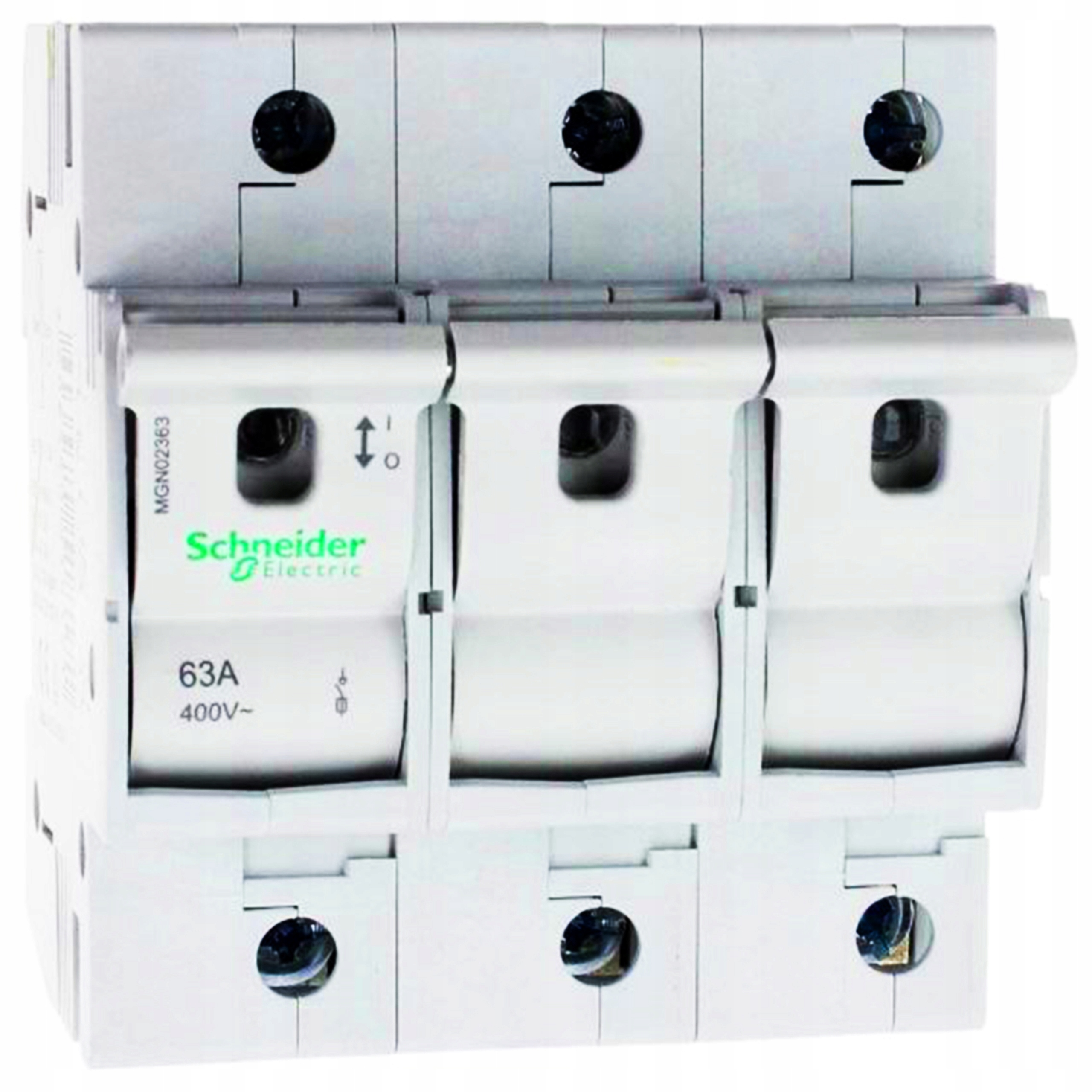 Pojistkový odpojovač 3P 63A D02 400V 6kV Ac IP20 MGN02363 Schneider
