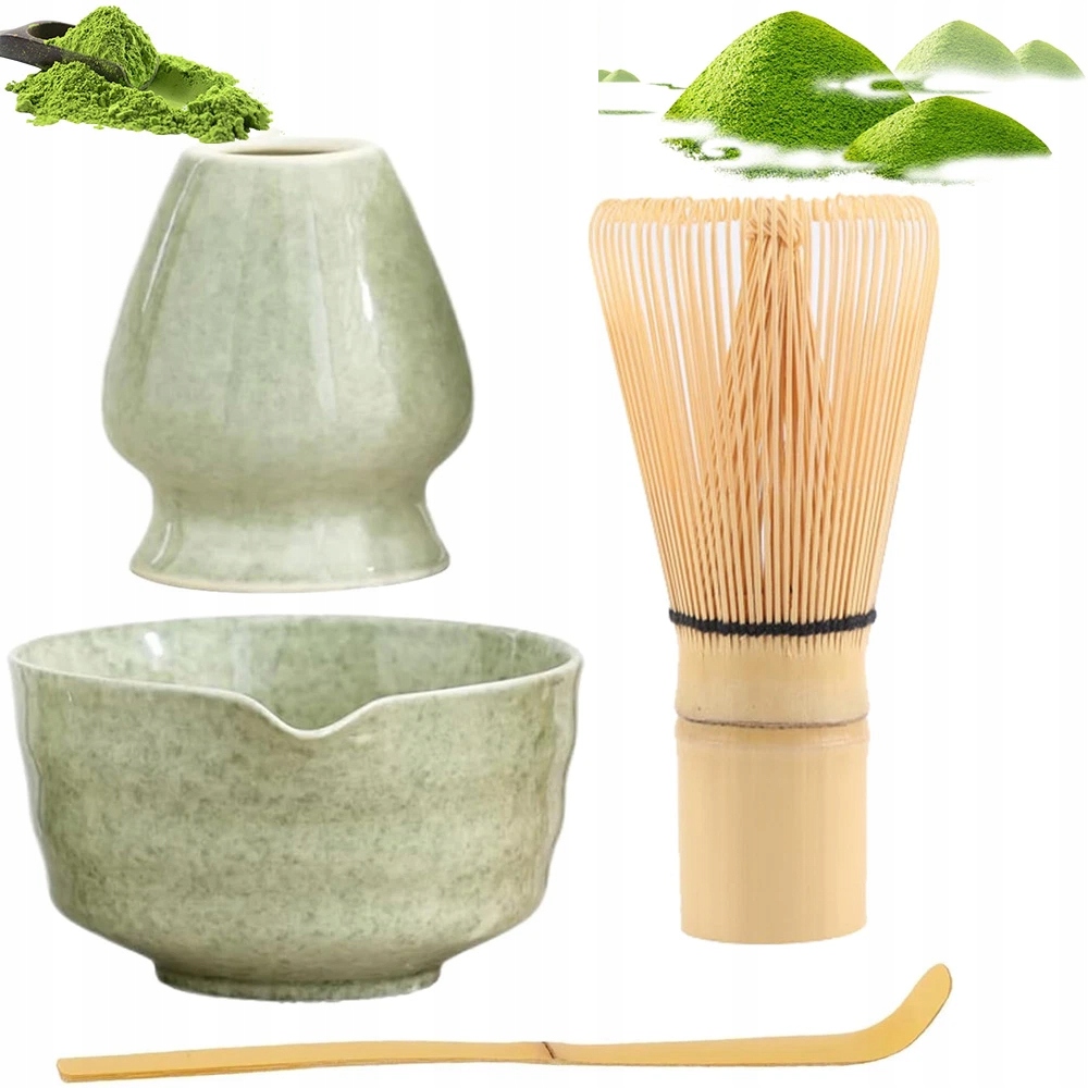 Levně Bambusový Dárková Sada Na Čaj Matcha 4-DÍLNÝ Jako Dárek