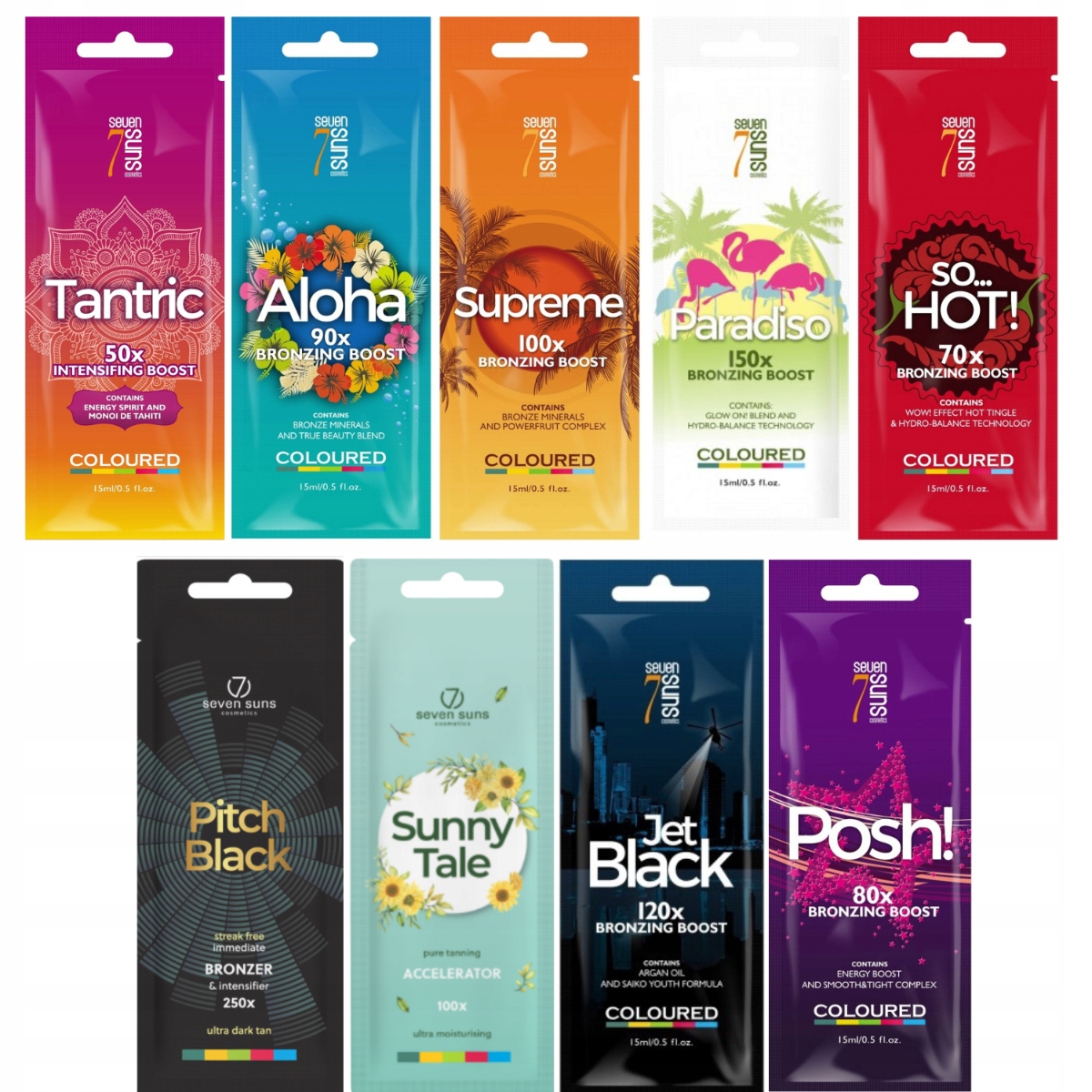 

7suns Zestaw Saszetek Do Opalania x9szt