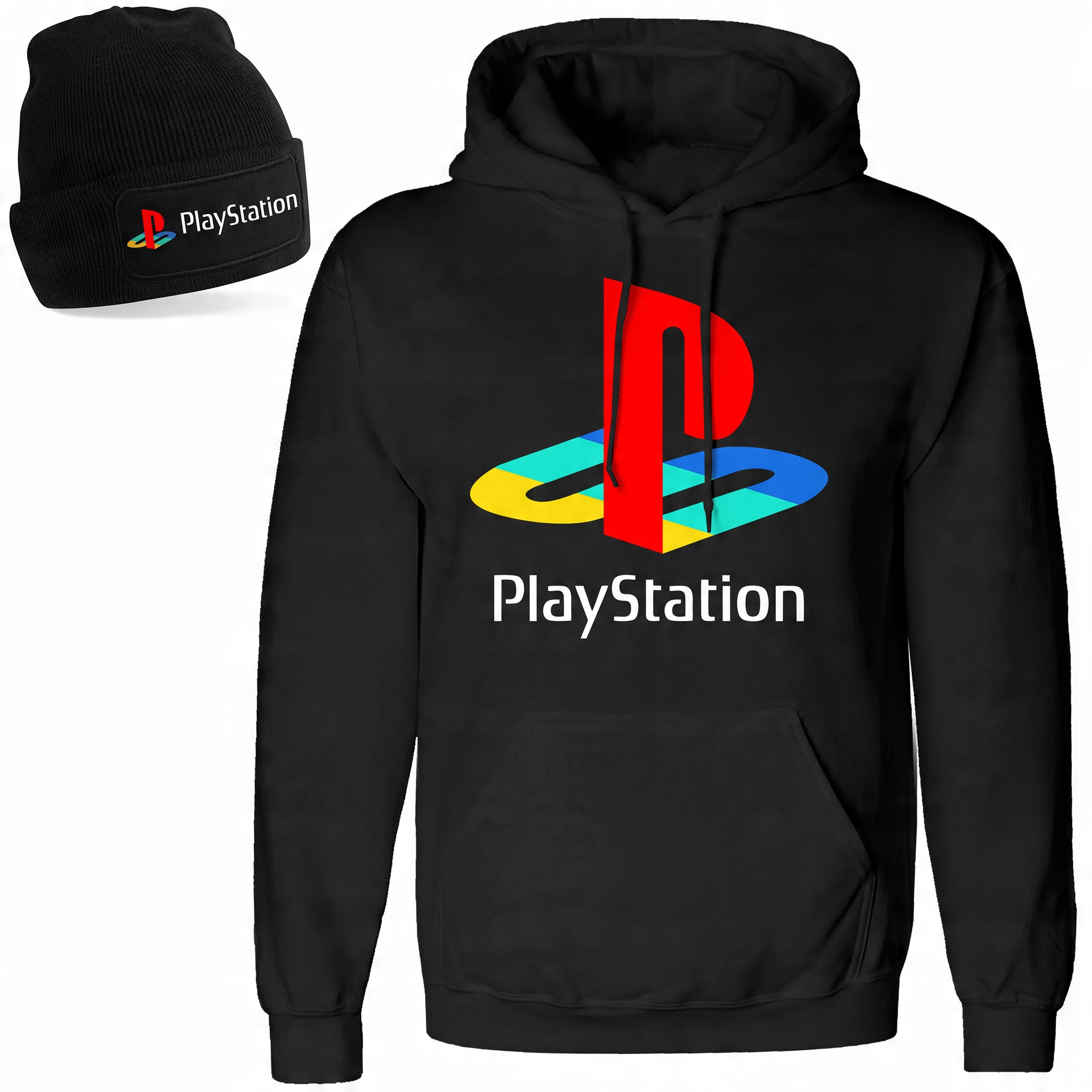 

Bluza Męska Z Kapturem Playstation Roz L + Czapka