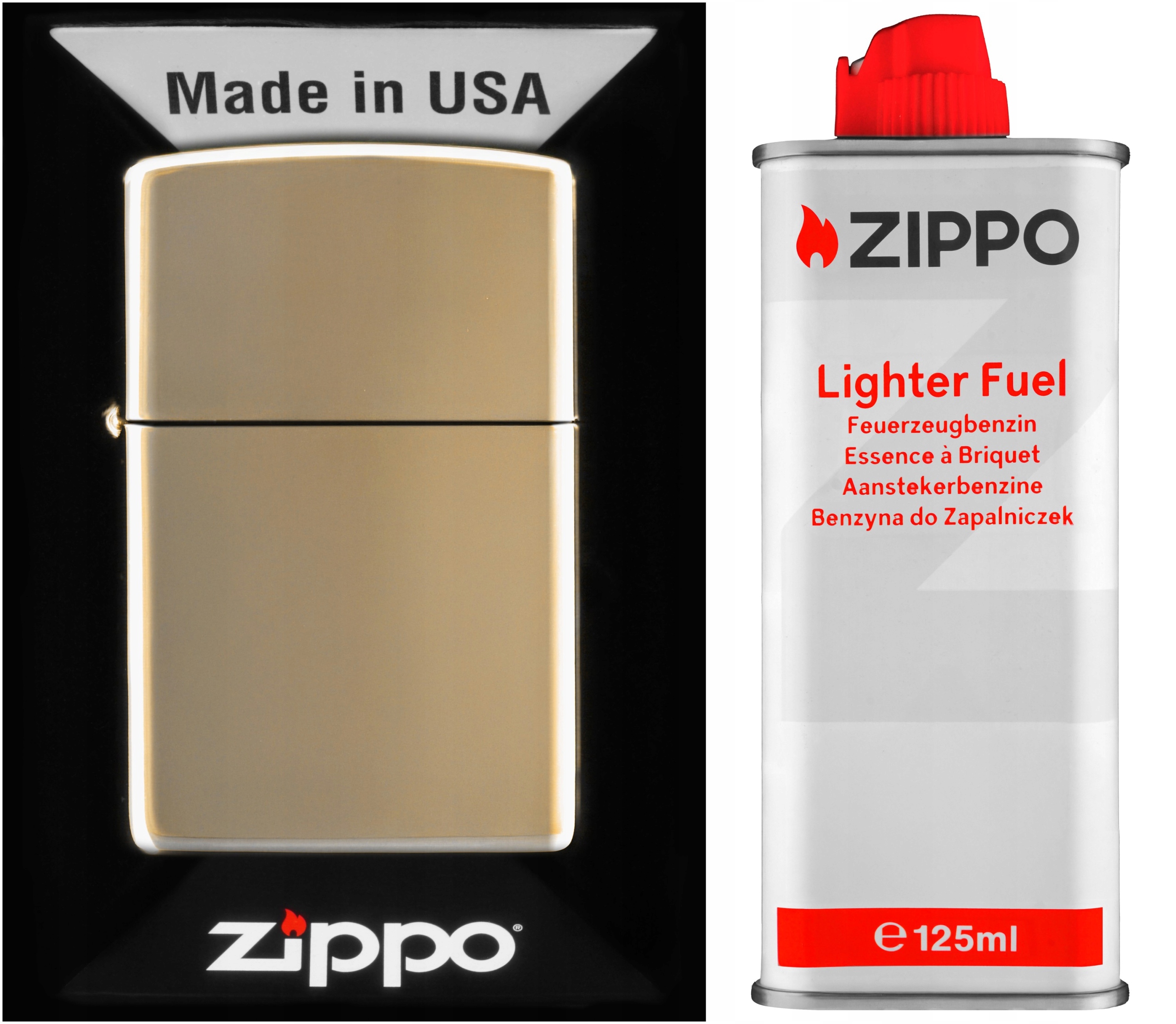 Sada Zippo Zapalovač Champagane Benzín 125 ml